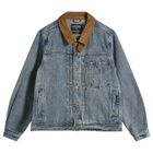 FrizmWORKS Men's Washed Denim Trucker Jacket in Blue