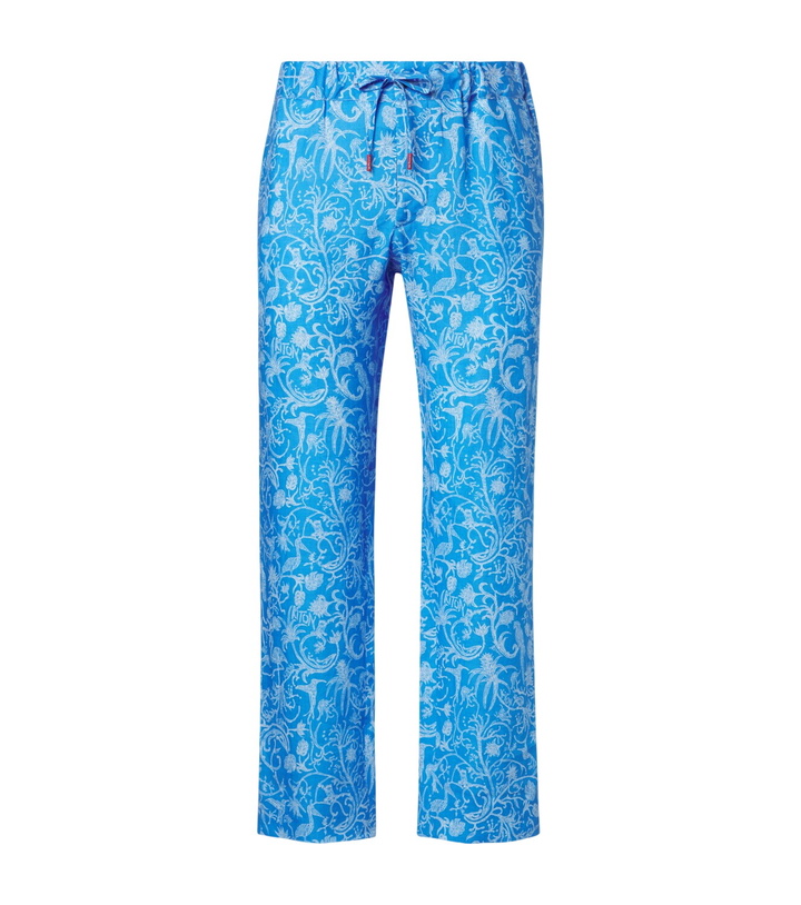 Photo: Kiton Printed linen pants