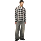 Palm Angels Black & Off-White Classic Logo Check Shirt