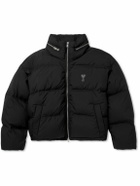 AMI PARIS - Logo-Appliquéd Quilted Shell Down Jacket - Black