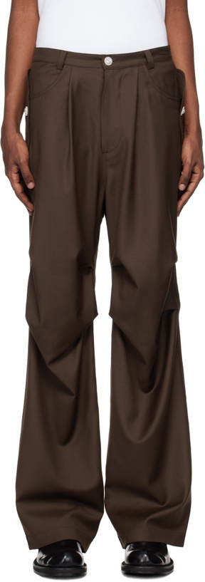 Photo: BLUEMARBLE Brown Parachute Trousers