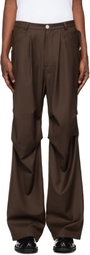 BLUEMARBLE Brown Parachute Trousers