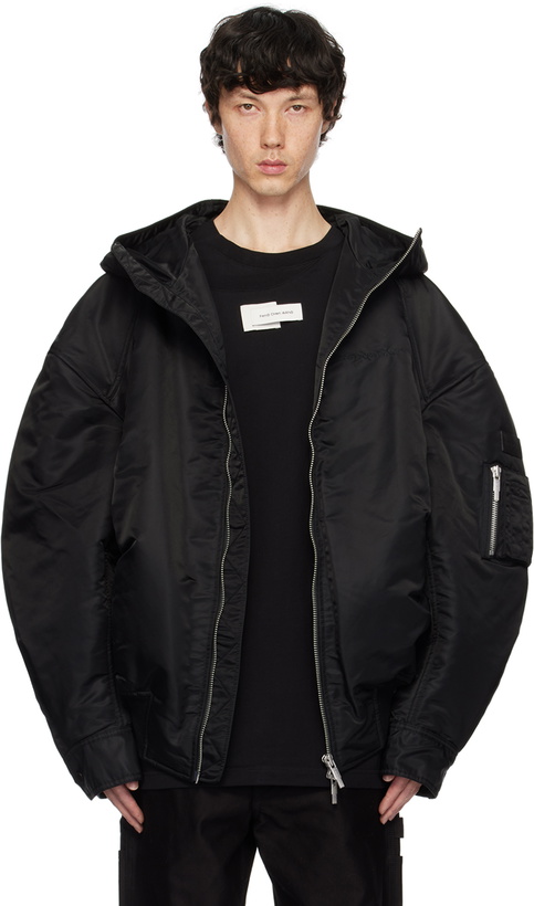 Photo: Feng Chen Wang Black Oversized Nylon Jacket