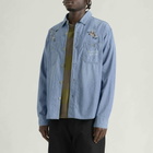 Human Made Men's Embroidered Chambray Shirt in Blue
