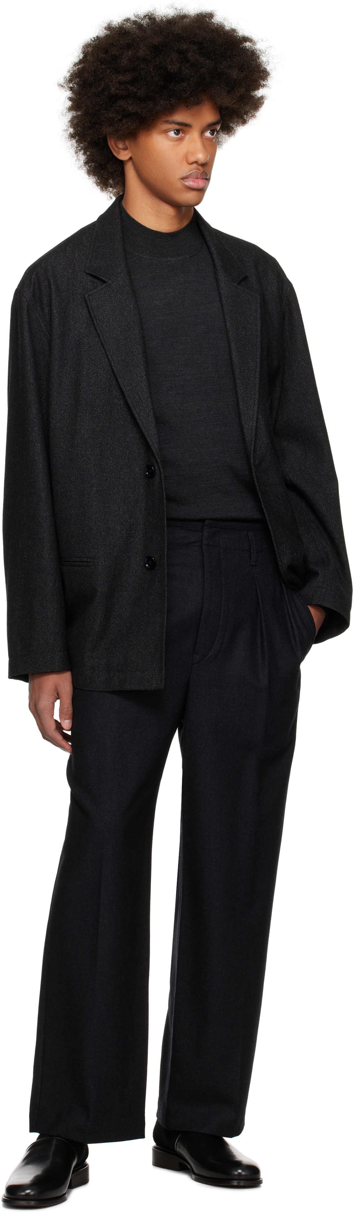 LEMAIRE Gray Relaxed SB Workwear Blazer Lemaire LEMAIRE Gray Relaxed SB Workwear Blazer Lemaire