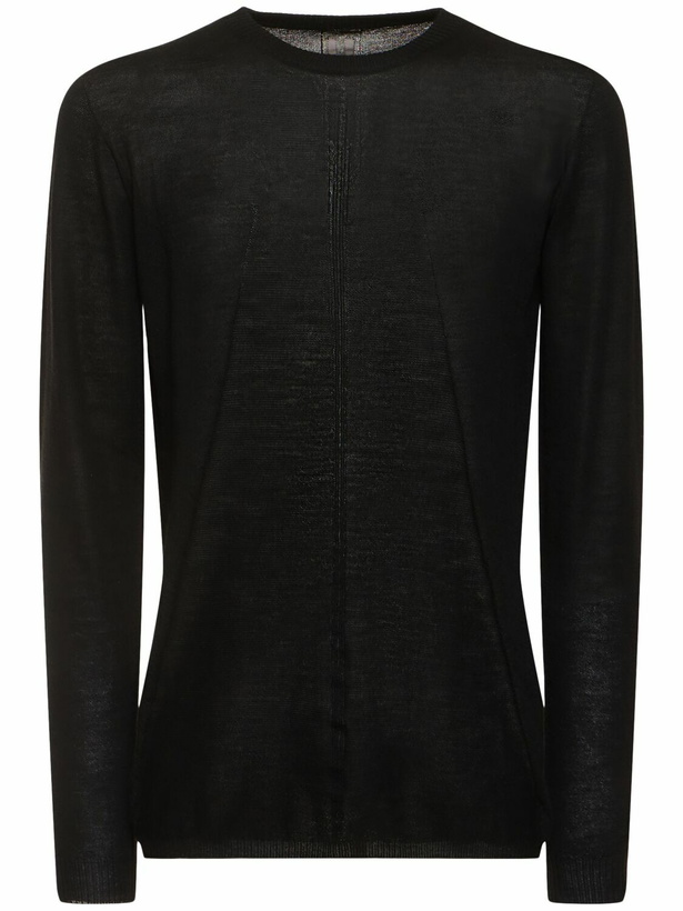 Photo: RICK OWENS Biker Level Lightweight Wool Sweater