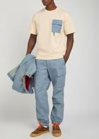 Moncler Grenoble Denim-pocket Logo Cotton T-shirt White