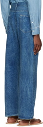 AURALEE Blue Faded Denim Jeans