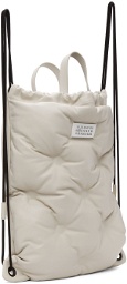 Maison Margiela Off-White Glam Slam Drawstring Backpack
