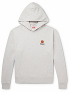 KENZO - Boke Logo-Embroidered Cotton-Jersey Hoodie - Gray