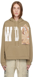 Who Decides War Beige Patch Hoodie