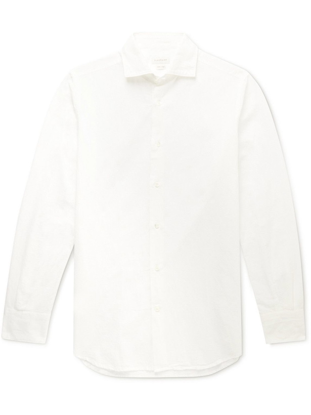 Photo: Incotex - Cotton and Linen-Blend Shirt - White