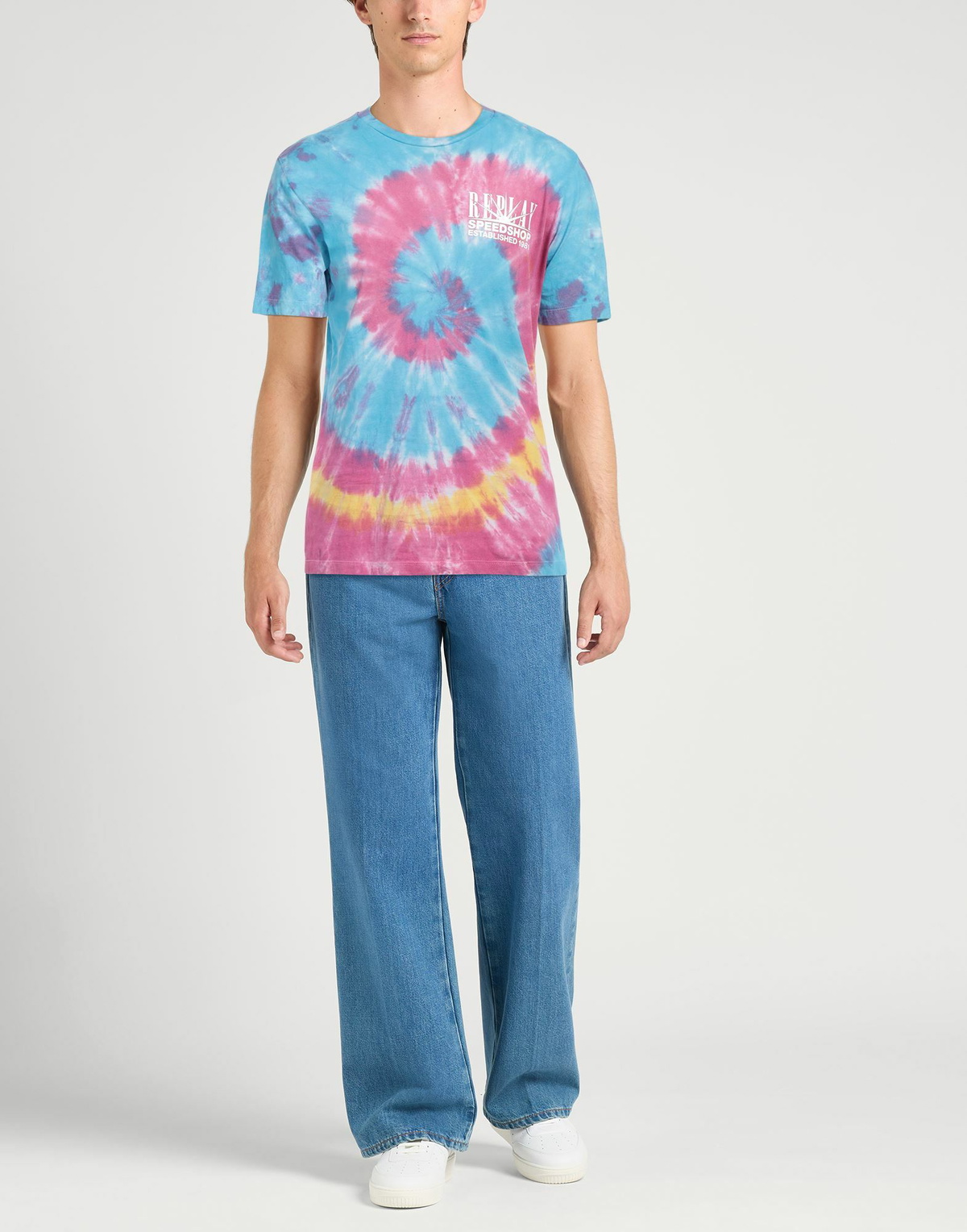 Replay Mens T-shirt in Azure