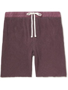 James Perse - Straight-Leg Poplin-Trimmed Supima Cotton-Jersey Drawstring Shorts - Purple