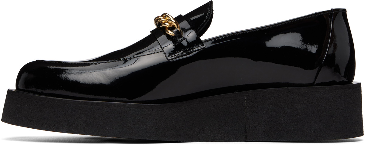 Ernest W. Baker Black Chain Creeper Loafers