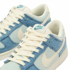 Nike Women's Dunk Low Sneaker in Blue/Ivory/Volt