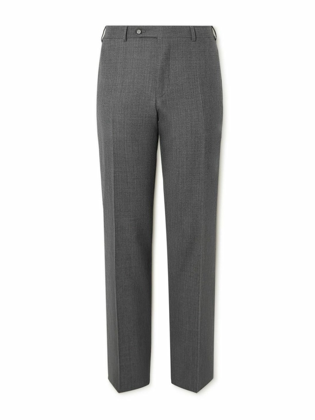Photo: Canali - Straight-Leg Checked Wool-Flannel Suit Trousers - Gray