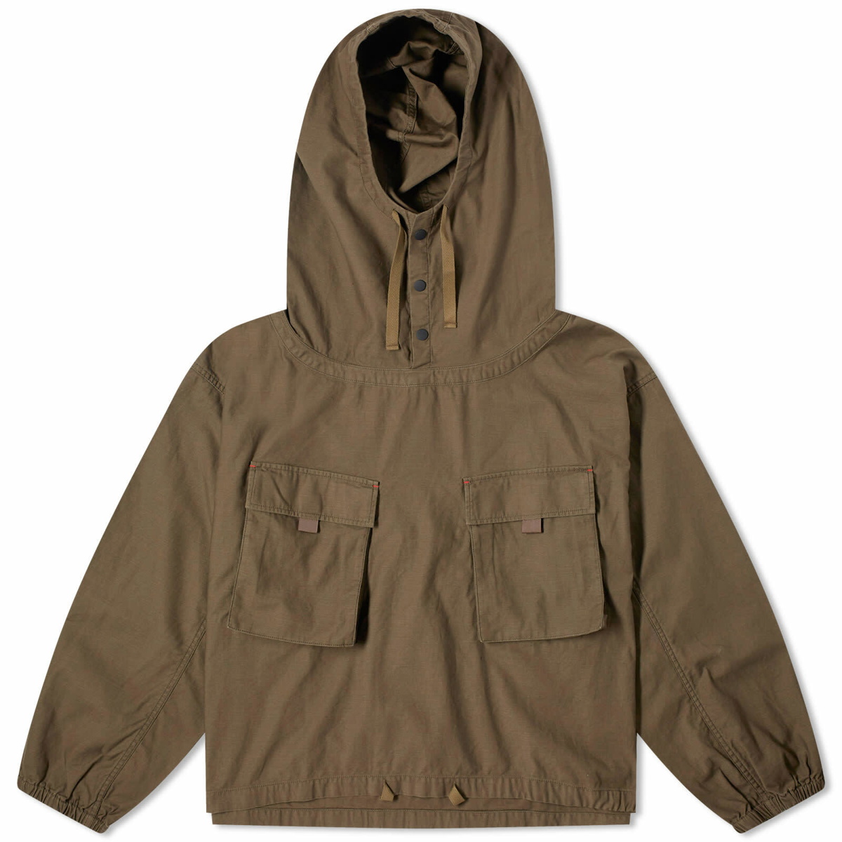 Photo: Brain Dead Men's Military Cloth Smock Jacket in Olive