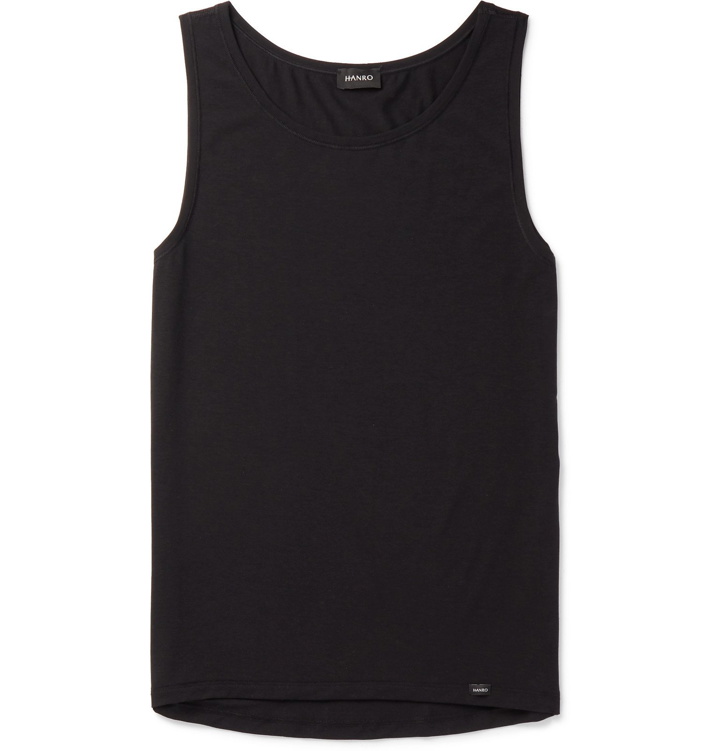 Photo: Hanro - Stretch Lyocell and Cotton-Blend Tank Top - Black