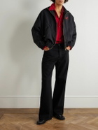 Willy Chavarria - Ruff Rider Logo-Embroidered Wool Bomber Jacket - Black