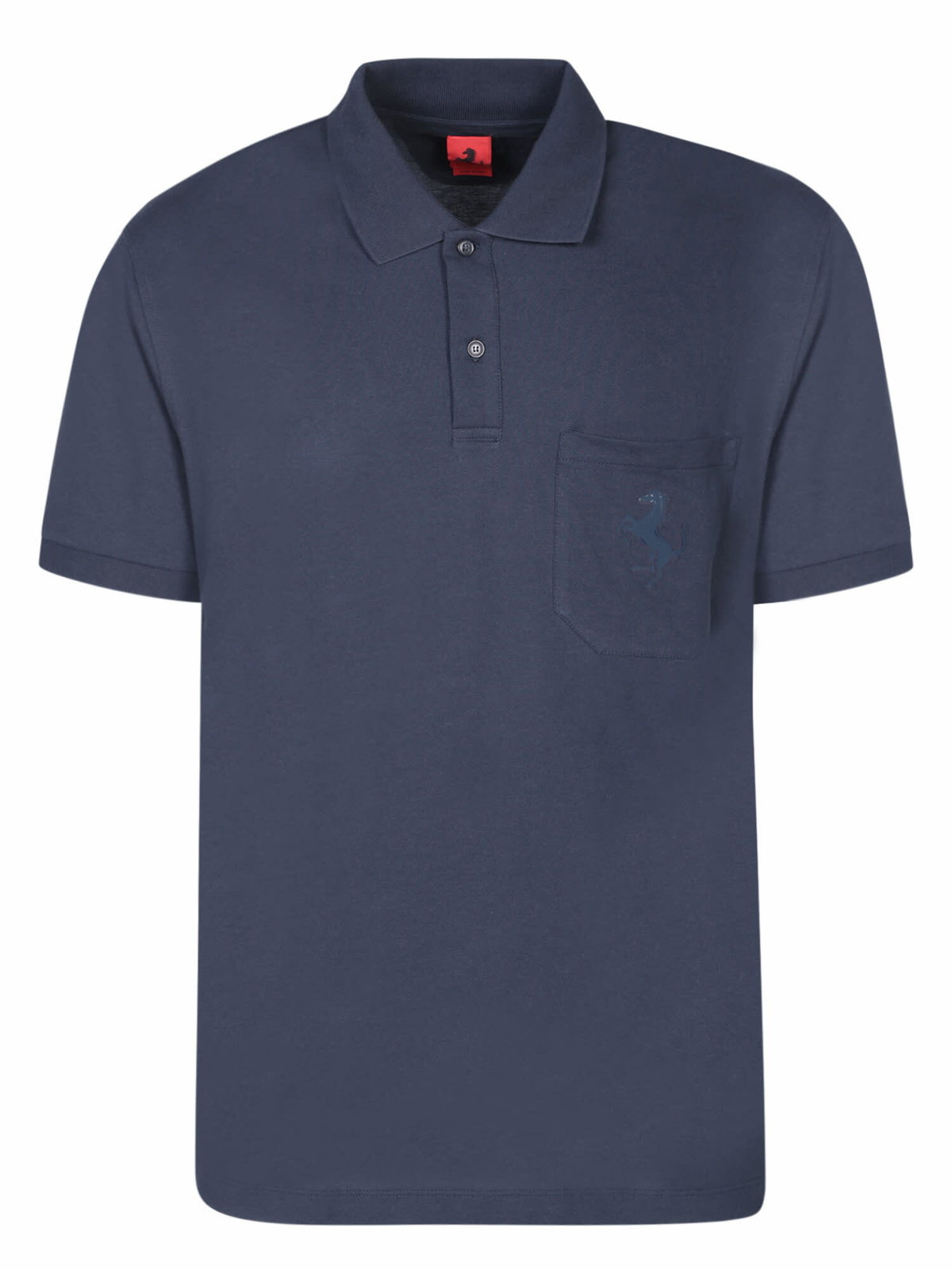 Ferrari Cotton Piquã© Blue Polo Shirt