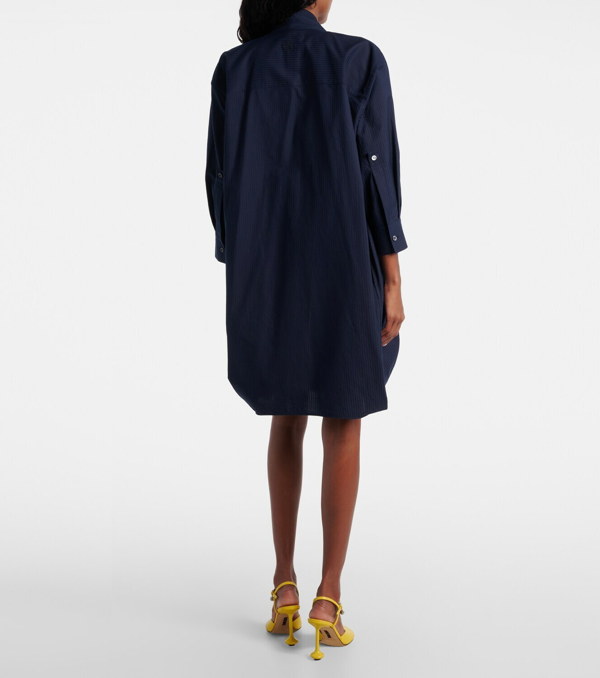 Loewe Draped cotton poplin minidress
