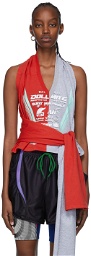 Paolina Russo Red Cotton Tank Top