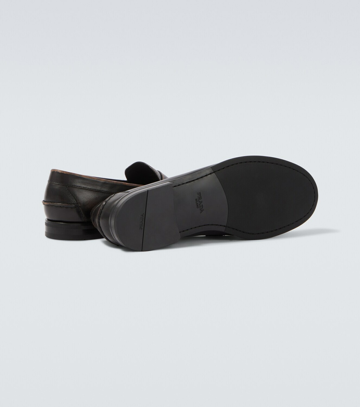 Prada Leather penny loafers