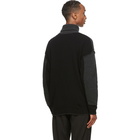 Isabel Benenato Grey and Black Dual Stitch Turtleneck