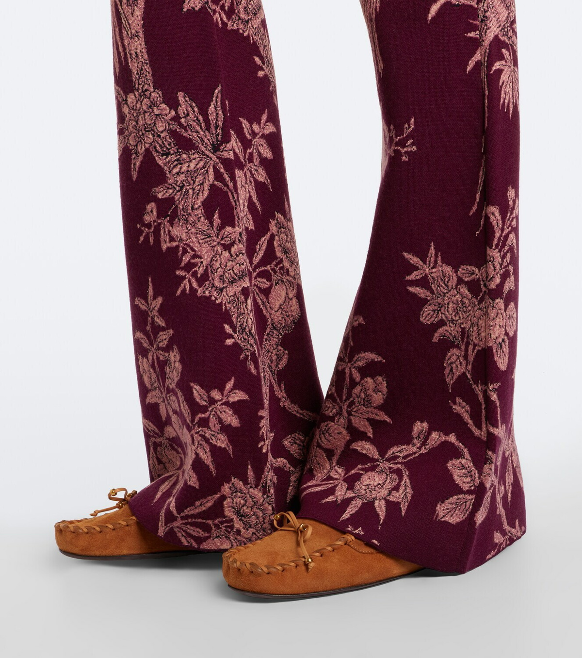 Etro Wool-blend jacquard flared pants