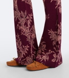Etro Wool-blend jacquard flared pants