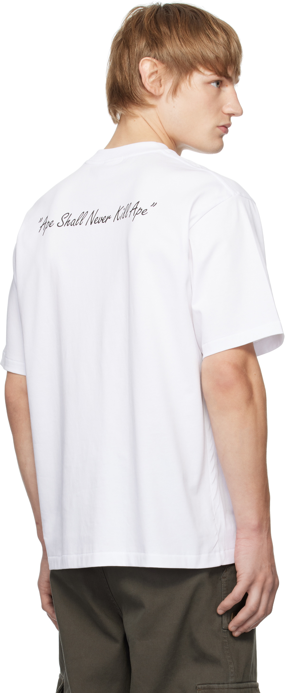 BAPE White Pixel Comic Ape Head T-shirt A Bathing Ape