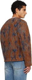 TONYWACK Orange & Navy V-Neck Cardigan