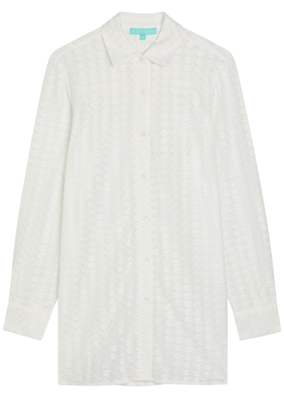 Melissa Odabash Daria Lace Cover-up Shirt White