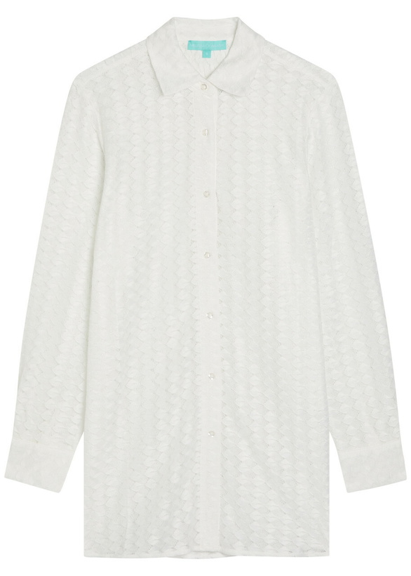Photo: Melissa Odabash Daria Lace Cover-up Shirt White