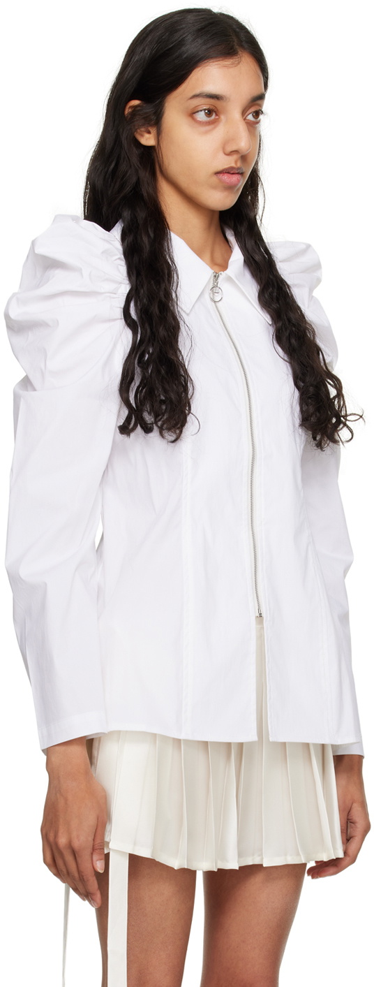 MINJUKIM White Zip Blouse