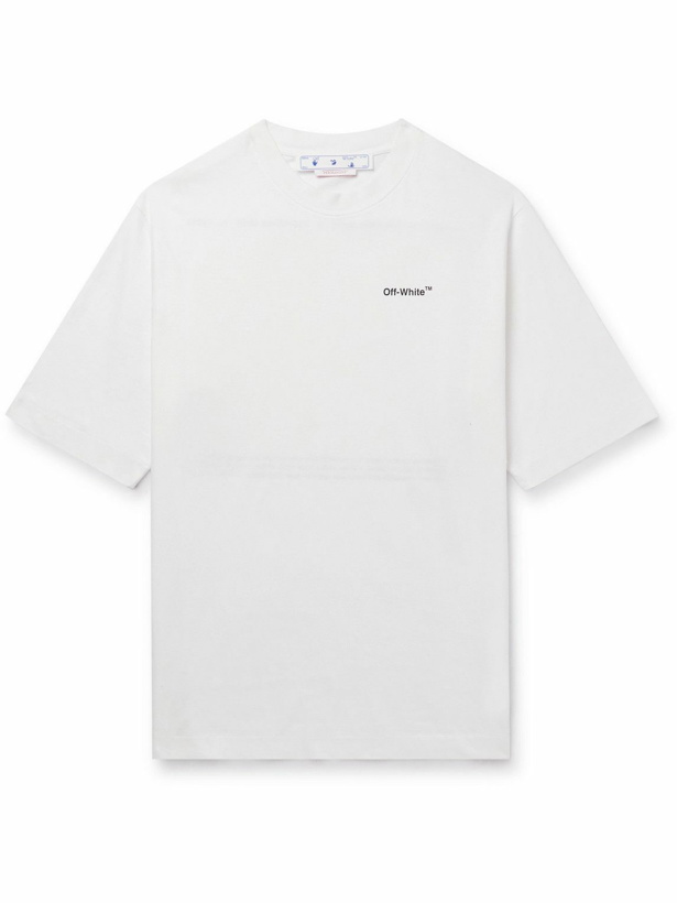 Photo: Off-White - Printed Cotton-Jersey T-Shirt - White