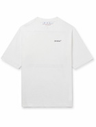 Off-White - Printed Cotton-Jersey T-Shirt - White