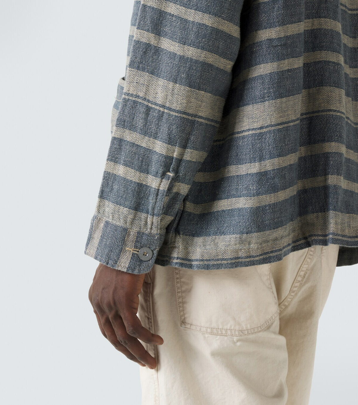 RRL Striped linen overshirt