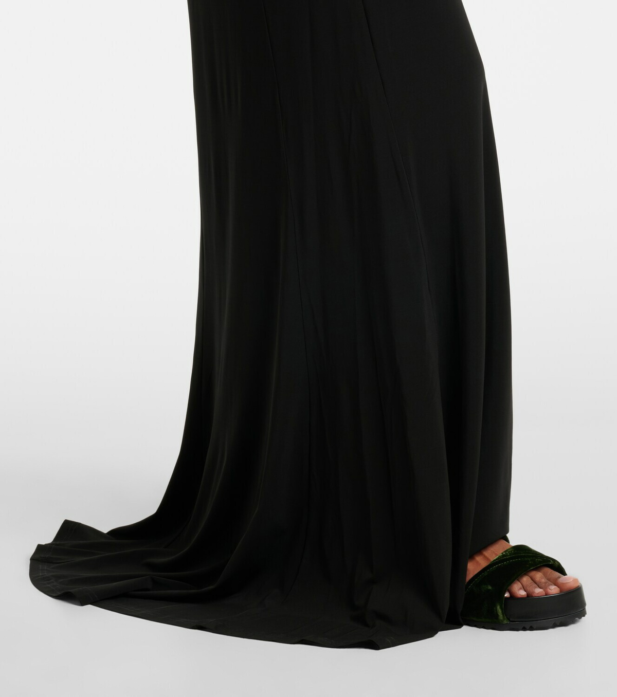 Plan C Scarf-detail jersey maxi dress