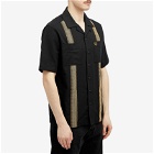 Fred Perry Men's Tape Short Sleeve Vacation Shirt in Black