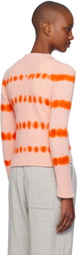 The Elder Statesman Pink Rave Henley Sweater