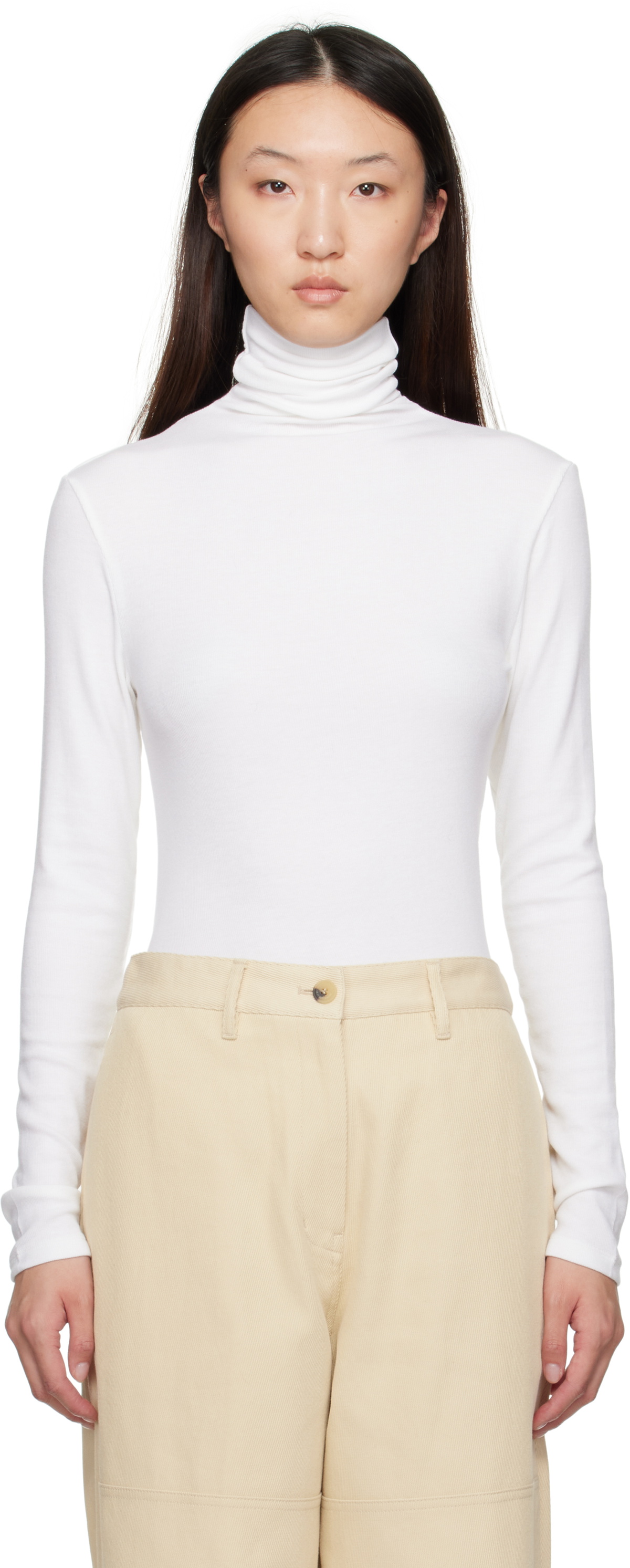 LE17SEPTEMBRE White Asymmetrical Turtleneck