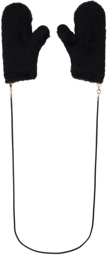 Max Mara Black Ombrato Mittens