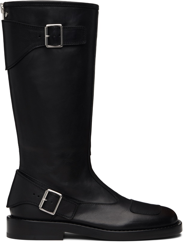 Photo: Ann Demeulemeester Black Balo High Biker Boots