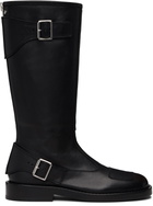 Ann Demeulemeester Black Balo High Biker Boots