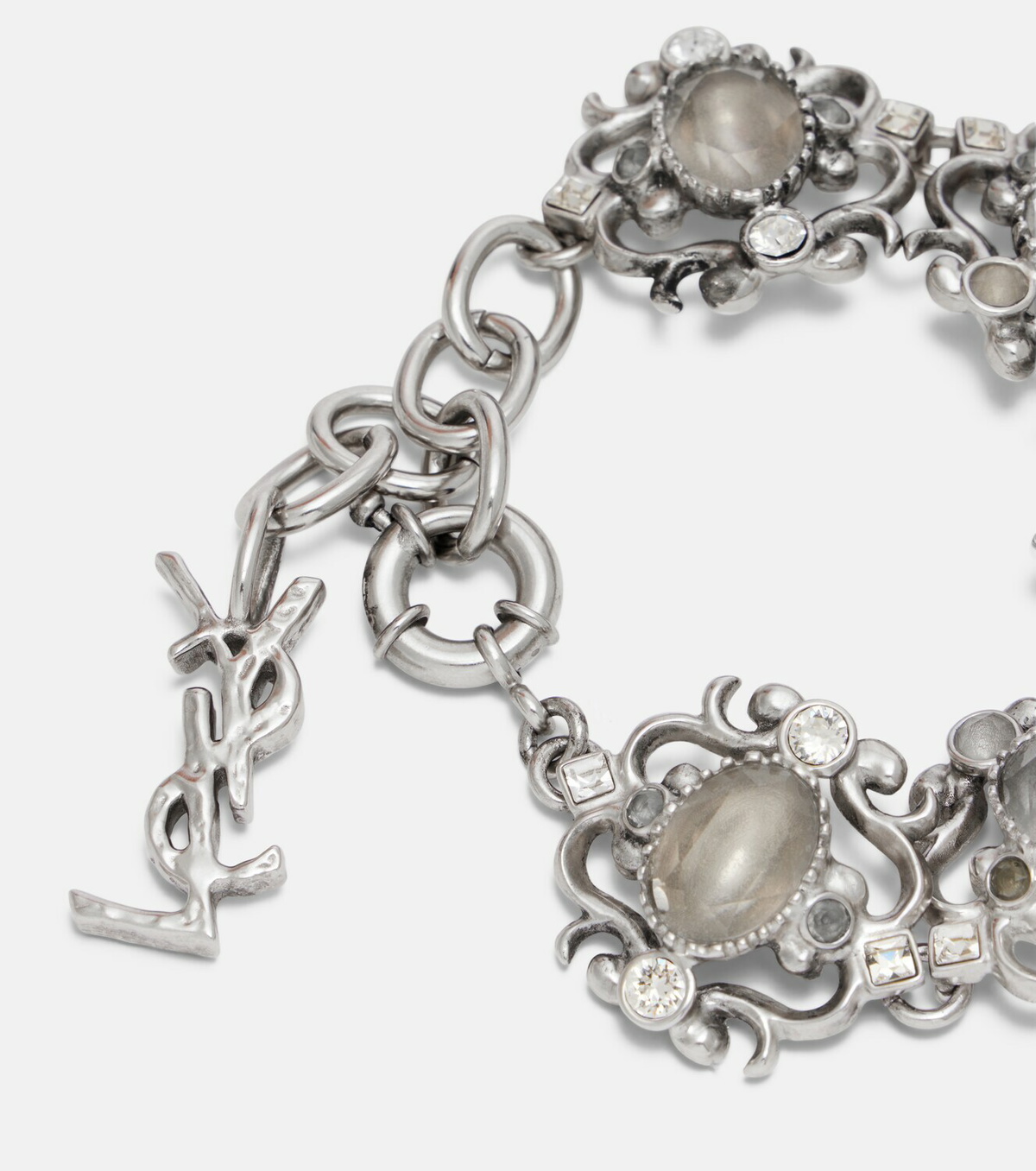 Saint Laurent Cassandre embellished bracelet