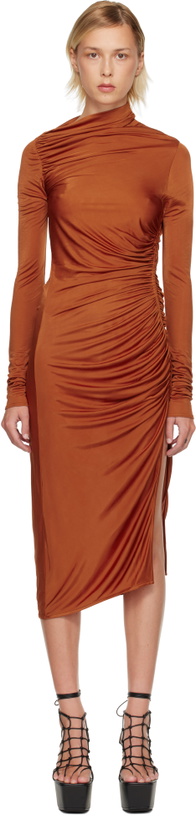 Photo: Rick Owens Lilies Orange Concordians Svita LS Midi Dress