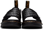 Dr. Martens Black Suicoke Edition Embossed-Leather Mura Sandals