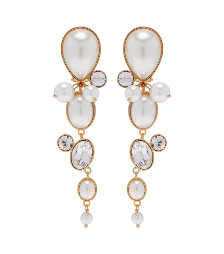 Photo: Oscar de la Renta Embellished clip-on earrings